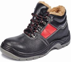 JENA SC-03-012 S3 kotníková bezpečnostní obuv zimní - černá/červená