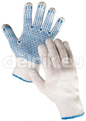 PLOVER ECO HS-04-011 pracovní rukavice TC/PVC terčíky