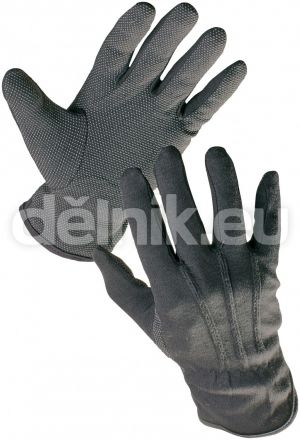 BUSTARD BLACK pracovní rukavice s PVC terčíky