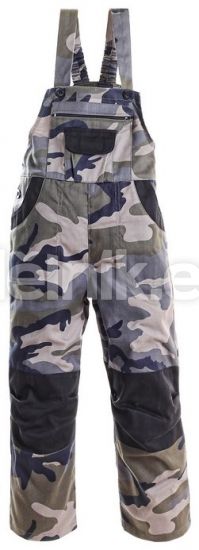 PINOCCHIO maskáčové dětské kalhoty s náprsenkou