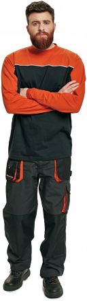 EMERTON černé tričko s dlouhým rukávem