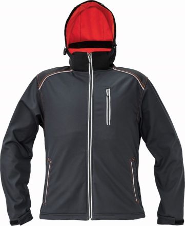 KNOXFIELD softshellová bunda antracit/červená
