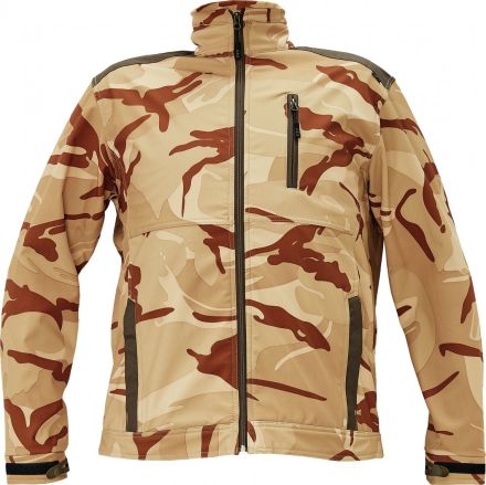 CRAMBE softshellová bunda béžová camouflage