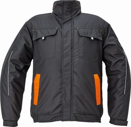 MAX VIVO pilot bunda černá/oranžová