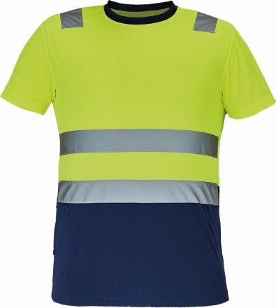 MONZON HI-VIS tričko žlutá/tmavě modrá