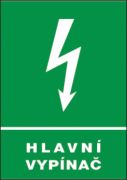 Bezpečnostní tabulka - Hlavní vypínač