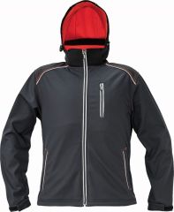 KNOXFIELD softshellová bunda antracit/červená