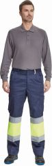 BILBAO HI-VIS kalhoty tmavě modrá/žlutá