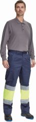 BILBAO HI-VIS kalhoty tmavě modrá/žlutá