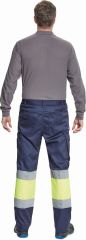 BILBAO HI-VIS kalhoty tmavě modrá/žlutá