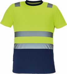 MONZON HI-VIS tričko žlutá/tmavě modrá
