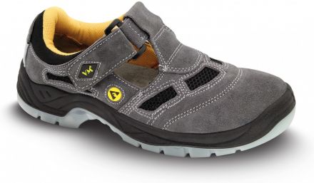 BERN 2885SN-S1 ESD sandál bezpečnostní - kožený v kombinaci s textilem šedý
