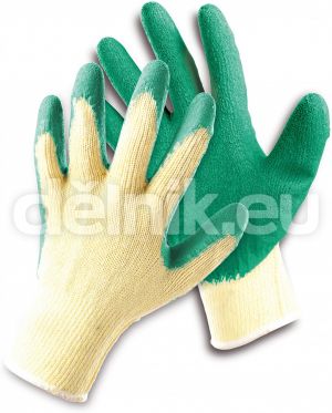 DIPPER ECO HS-04-002 pracovní rukavice máčené v latexu