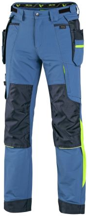 NAOS kalhoty pánské modro-modré, HV žluté doplňky