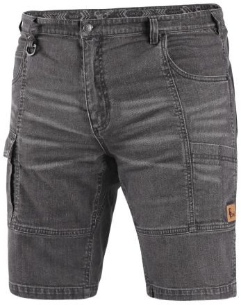 MURET kraťasy jeans šedo/černé