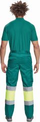 BILBAO HI-VIS kalhoty zelená/žlutá