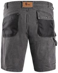 MURET kraťasy jeans šedo/černé