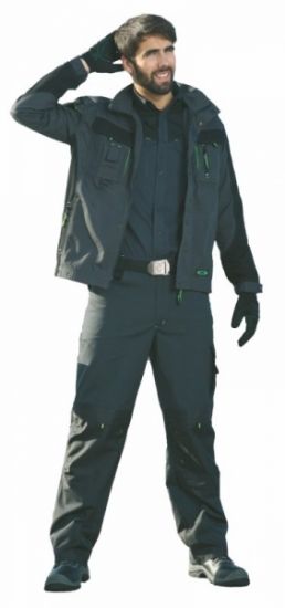 SIRIUS NIKOLAS kalhoty do pasu šedo-zelené