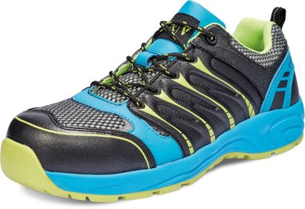 COACH S1P polobotka bezpečnostní - černá/šedá/modrá/zelená