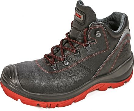 CERBIATTO S3 HRO kotníková bezpečnostní obuv - černá/červená