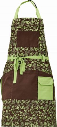 YOWIE zástěra hnědá/zelená