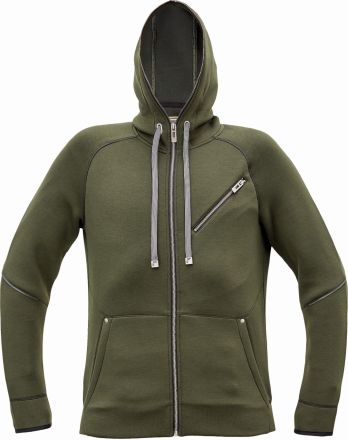 NEURUM mikina s kapucí tmavě olivová