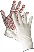 GANNET Pracovní rukavice nylonové s PVC terčíky
