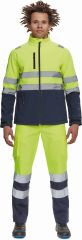 GRANADA HI-VIS softshellová bunda žlutá/tmavě modrá