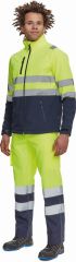 GRANADA HI-VIS softshellová bunda žlutá/tmavě modrá