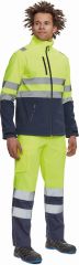 GRANADA HI-VIS softshellová bunda žlutá/tmavě modrá