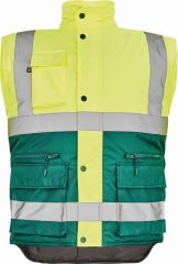 HELLIN HI-VIS zimní vesta žlutá/zelená