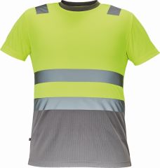MONZON HI-VIS tričko žlutá/šedá