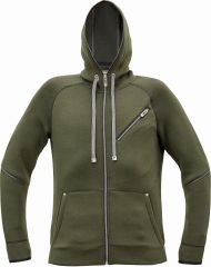 NEURUM mikina s kapucí tmavě olivová