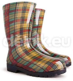 RAINNY PRINT dámské holínky - kostkované