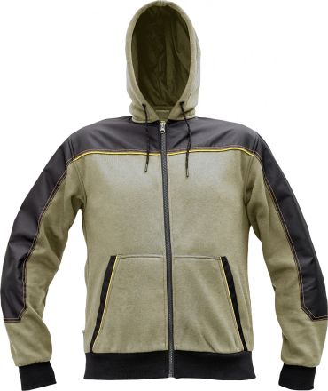 CREMORNE mikina světle olivová/černá