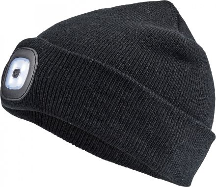 DEEL zimní čepice s LED lampou černá
