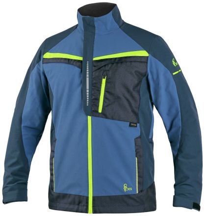 NAOS blůza pánská modro-modrá, HV žluté doplňky