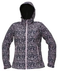 YOWIE PRINTED softshellová bunda tmavě modrá/fialová