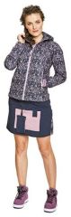 YOWIE PRINTED softshellová bunda tmavě modrá/fialová