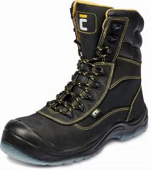 BK TPU S3 poloholeňová bezpečnostní obuv - černá/žlutá