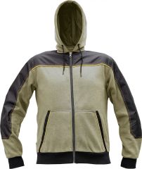 CREMORNE mikina světle olivová/černá