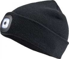 DEEL zimní čepice s LED lampou černá