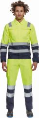 VALENCIA HI-VIS bunda žlutá/tmavě modrá