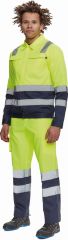 VALENCIA HI-VIS bunda žlutá/tmavě modrá
