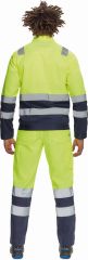 VALENCIA HI-VIS bunda žlutá/tmavě modrá