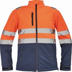 GRANADA HI-VIS softshellová bunda oranžová/tmavě modrá