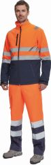 GRANADA HI-VIS softshellová bunda oranžová/tmavě modrá