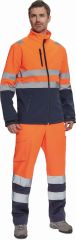 GRANADA HI-VIS softshellová bunda oranžová/tmavě modrá