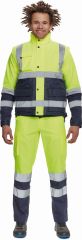 HELLIN HI-VIS zimní vesta žlutá/tmavě modrá