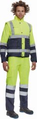 HELLIN HI-VIS zimní vesta žlutá/tmavě modrá
